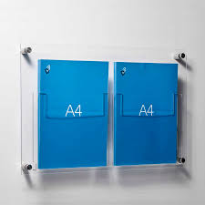 A4 Size Wall Mounted Brochure Holder